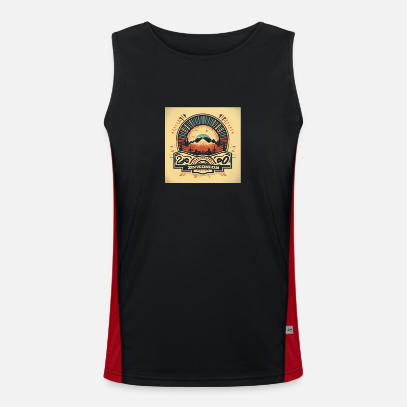 Retro Motiv Funktionelles Kontrast-Tank Top für Männer 