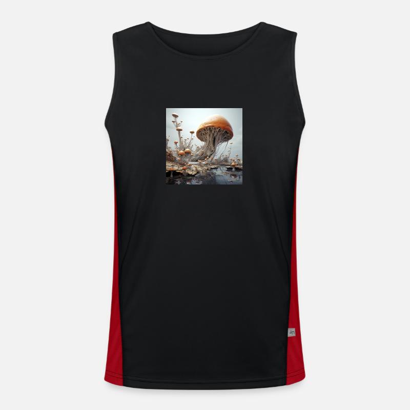 Fusion de Mandelbulb 3D Vector Sceleton Débardeur respirant contrasté Homme 