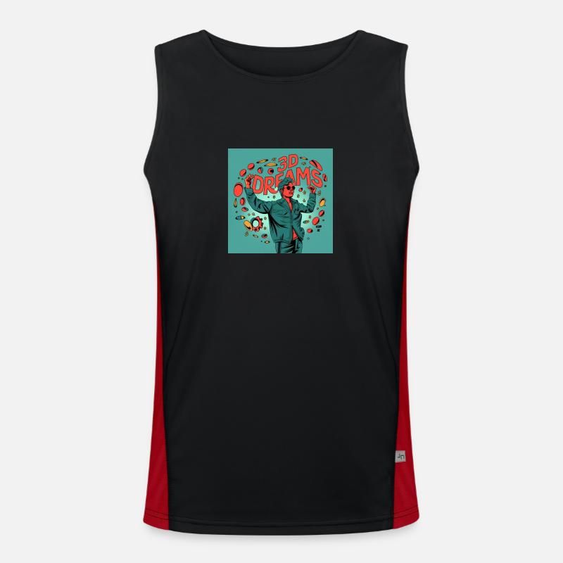 3D Dreams Men's Functional Contrast Tank Top 