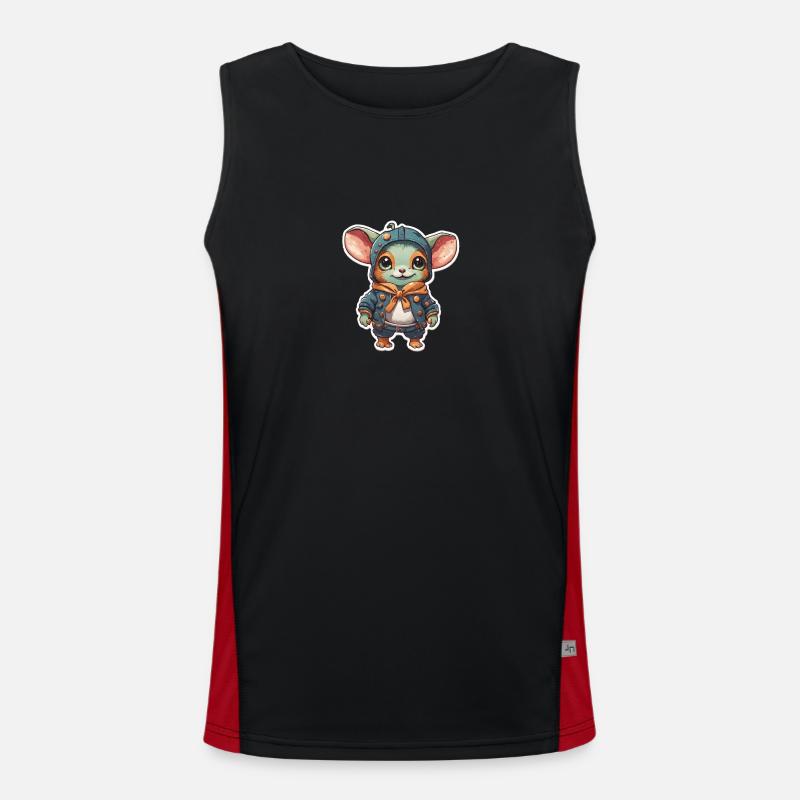 Mausemann Funktionelles Kontrast-Tank Top für Männer 