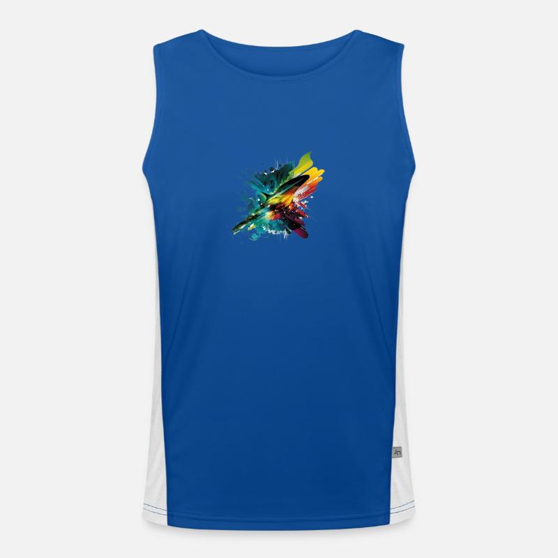 Regenbogen Funktionelles Kontrast-Tank Top für Männer 