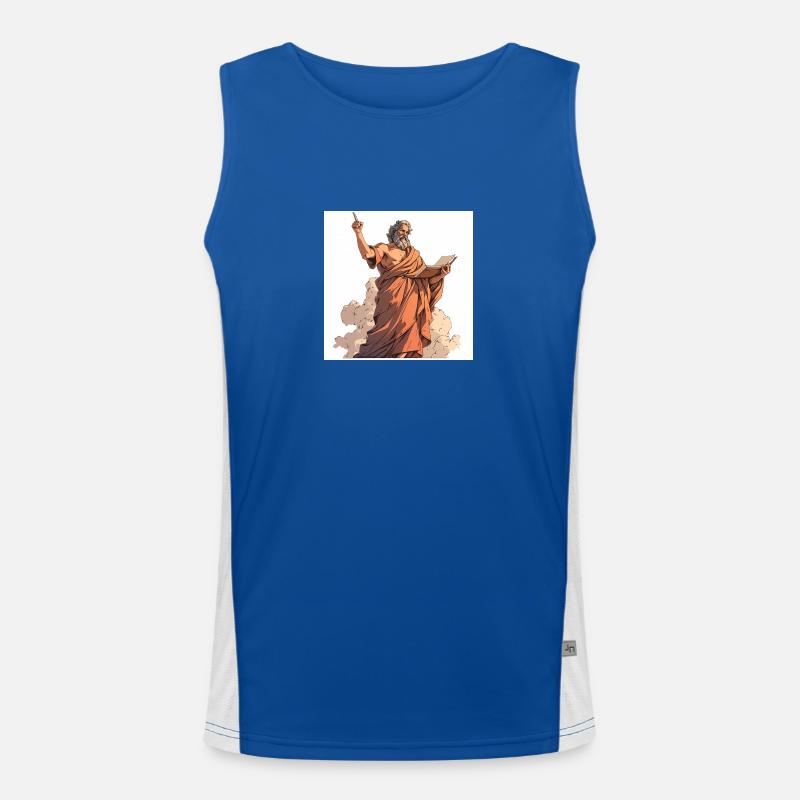 Aristotle Greek Philosopher Men's Functional Contrast Tank Top 