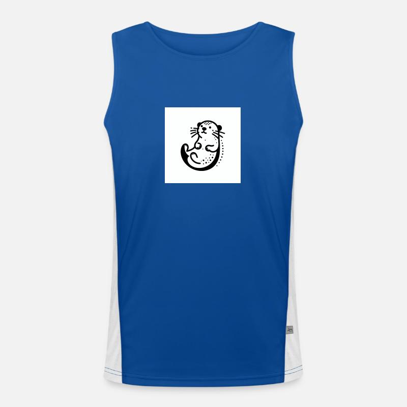 minimalistic Otter Funktionelles Kontrast-Tank Top für Männer 