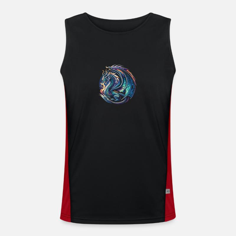 Cosmic Dragon Essence Men's Functional Contrast Tank Top 