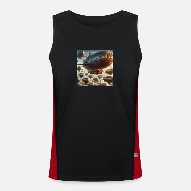 luftschiff Funktionelles Kontrast-Tank Top für Männer 