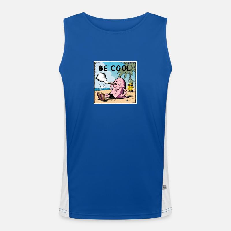 Be Cool Icecream Funktionelles Kontrast-Tank Top für Männer 