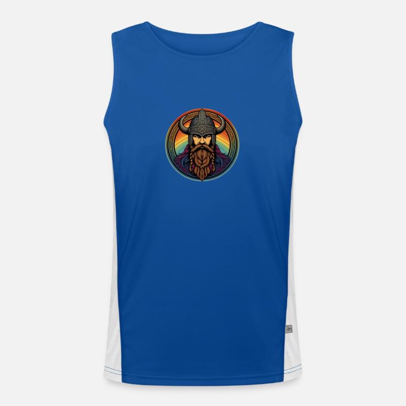 Wikingerkrieger Funktionelles Kontrast-Tank Top für Männer 