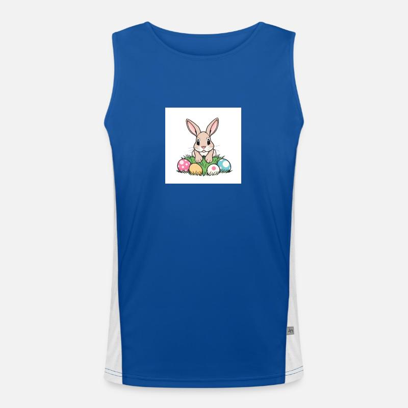 „Ostereierjagd beginnt!“ Funktionelles Kontrast-Tank Top für Männer 