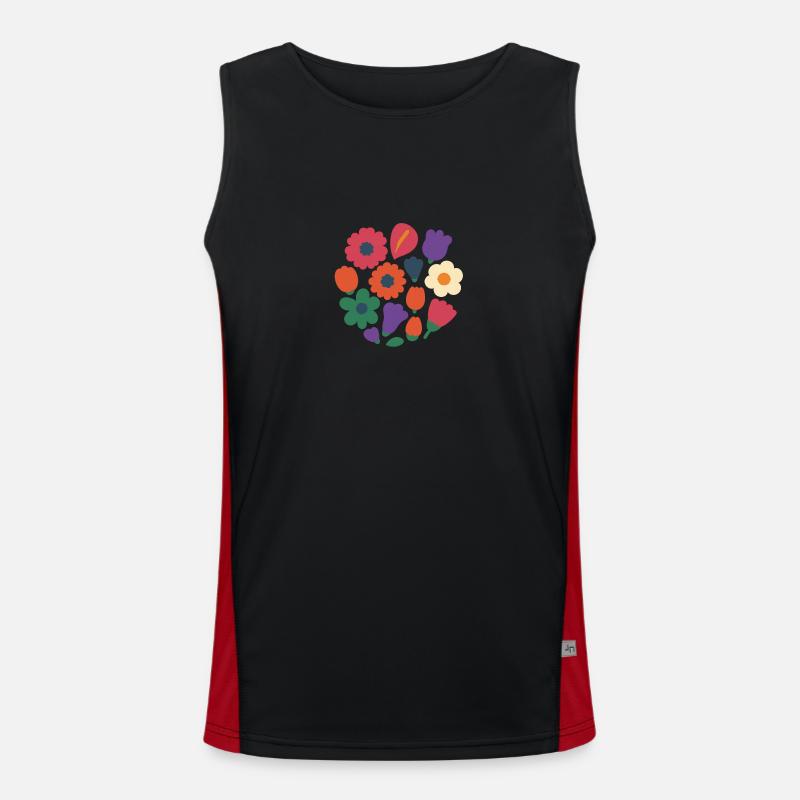 Circle Bloom – Blumenkranz 2025 Funktionelles Kontrast-Tank Top für Männer 