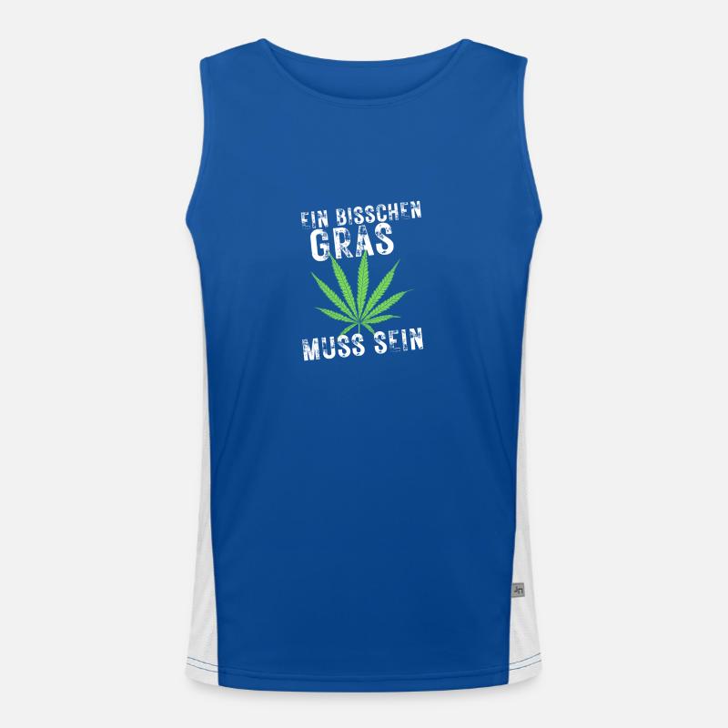 Ein bisschen Gras muss sein Funktionelles Kontrast-Tank Top für Männer 