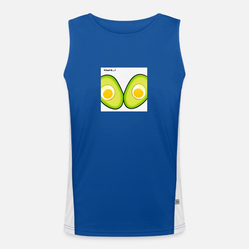 Avocado with egg Men's Functional Contrast Tank Top 