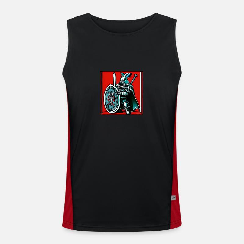 Make Easter Great Again I - Men's Functional Contrast Tank Top  - black/red
