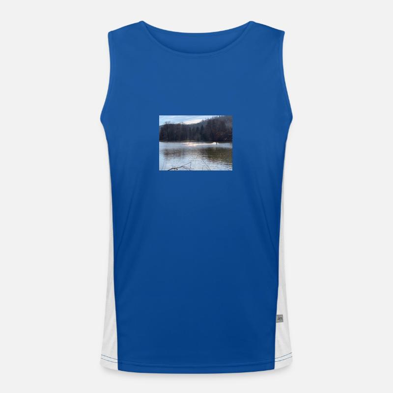 wasser nature Funktionelles Kontrast-Tank Top für Männer 