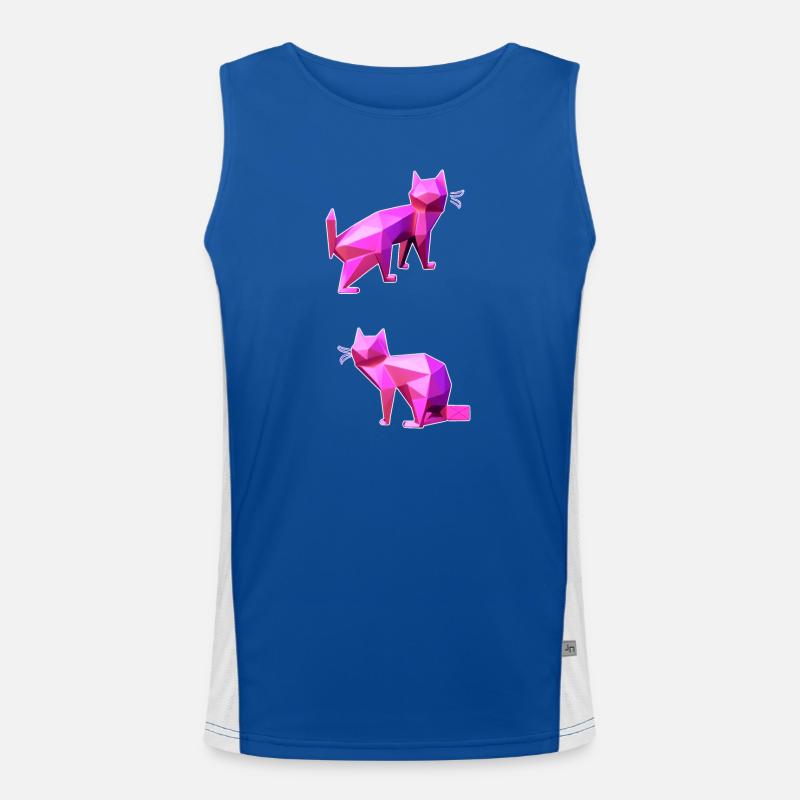 Pink Poly Cats Duo Men's Functional Contrast Tank Top 