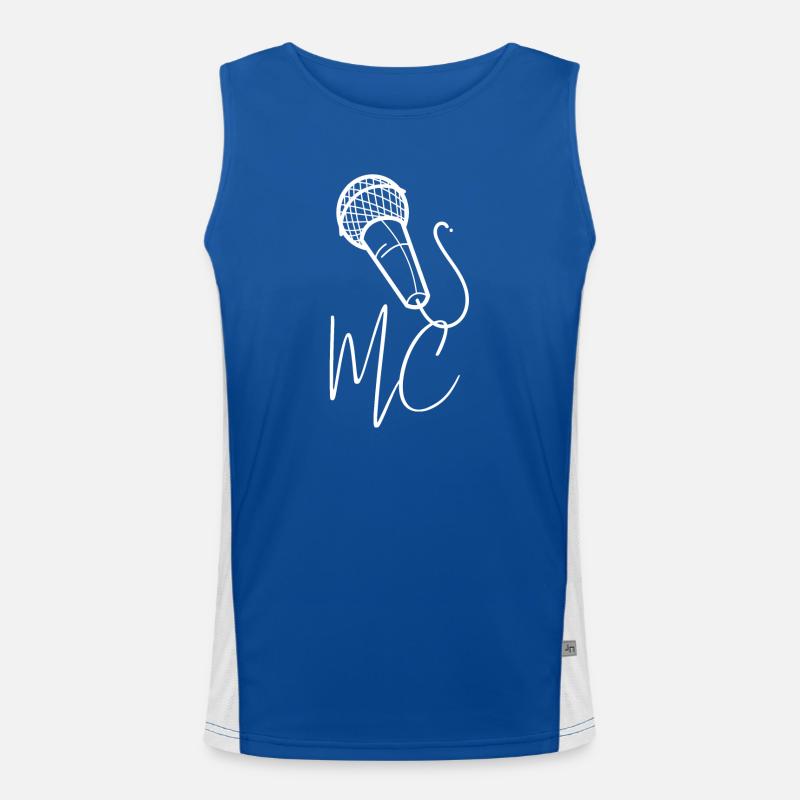 MC Hip Hop Beatbox Rapper Mikrofon-Shirt Funktionelles Kontrast-Tank Top für Männer 
