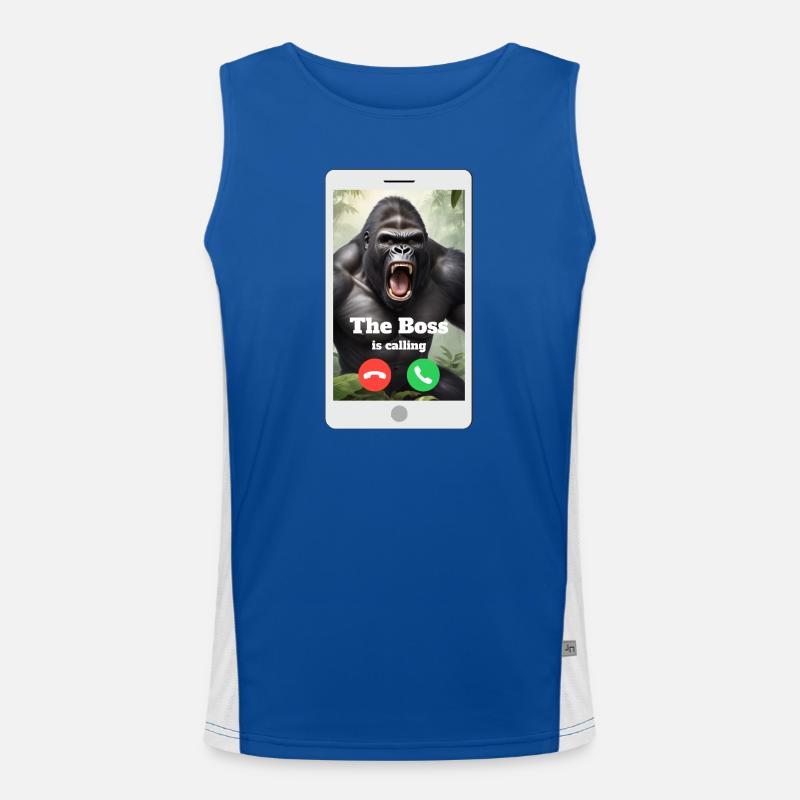 Dein Chef ruft dich an! Funktionelles Kontrast-Tank Top für Männer 