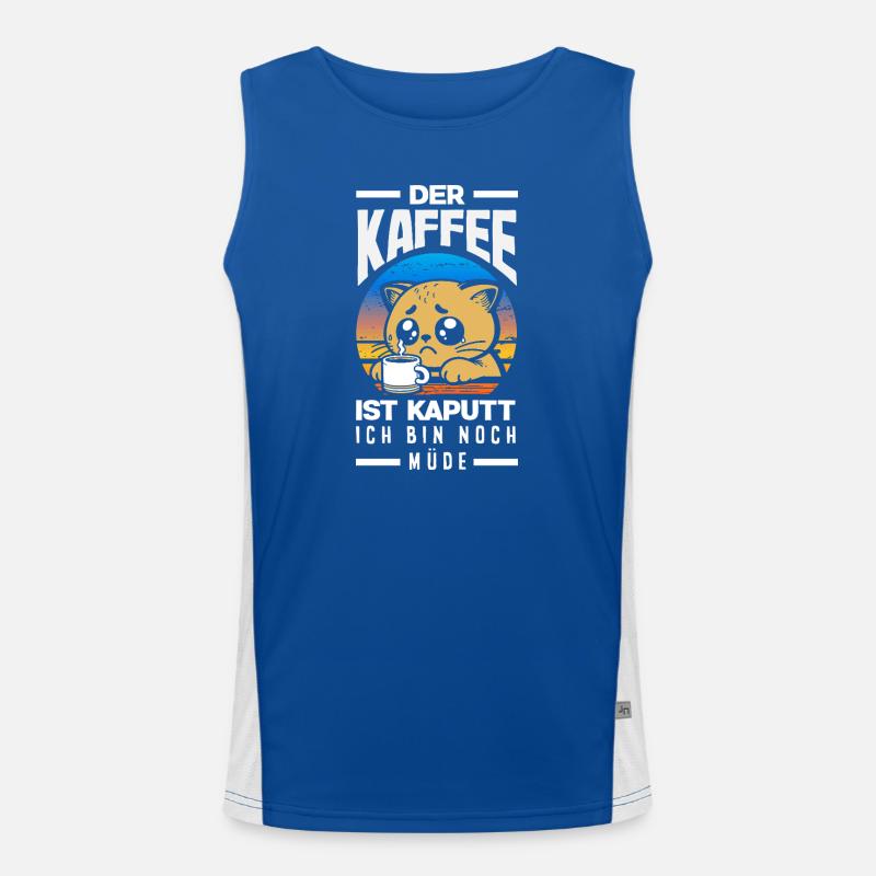 The coffee is broken – tired sleep Men's Functional Contrast Tank Top 