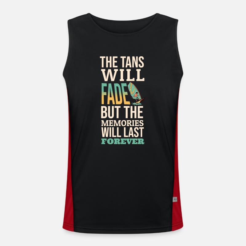 The Tans will fade Men's Functional Contrast Tank Top 
