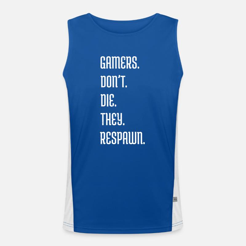 always play video gift game tees gift idea Men's Functional Contrast Tank Top 