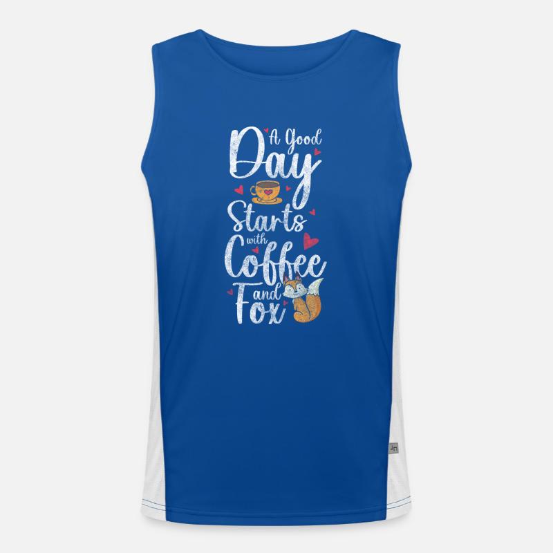 Forest foxes nature cute Men's Functional Contrast Tank Top 