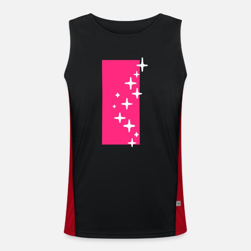 Buchstabe I Glitzer Funktionelles Kontrast-Tank Top für Männer 