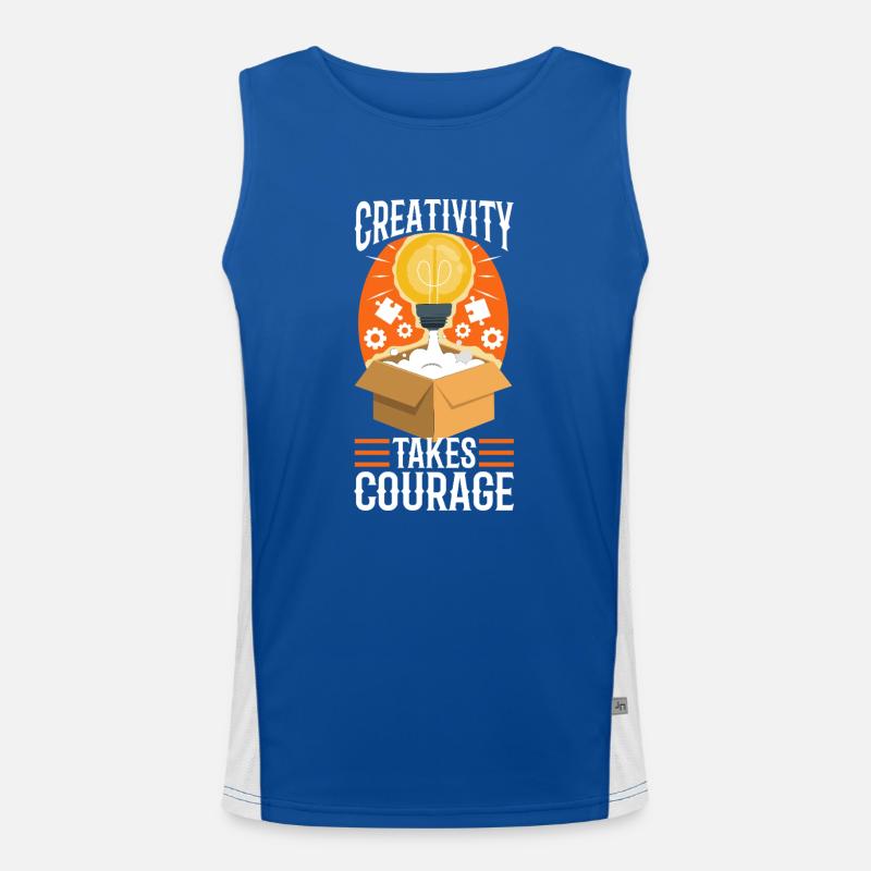 Creativity Takes Courage Men's Functional Contrast Tank Top 