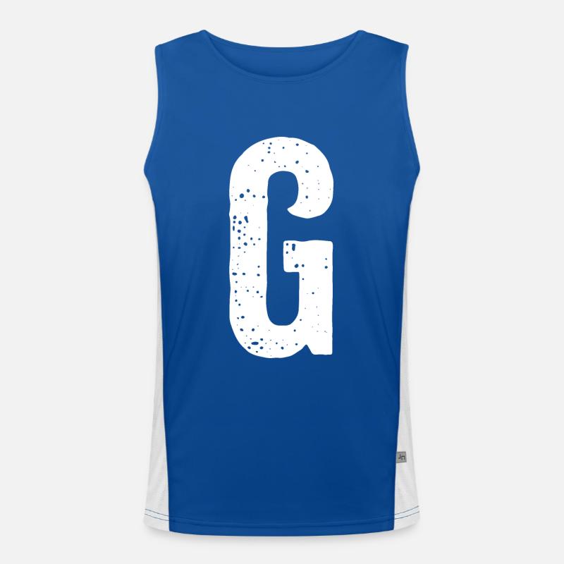 G-Buchstabe Funktionelles Kontrast-Tank Top für Männer 