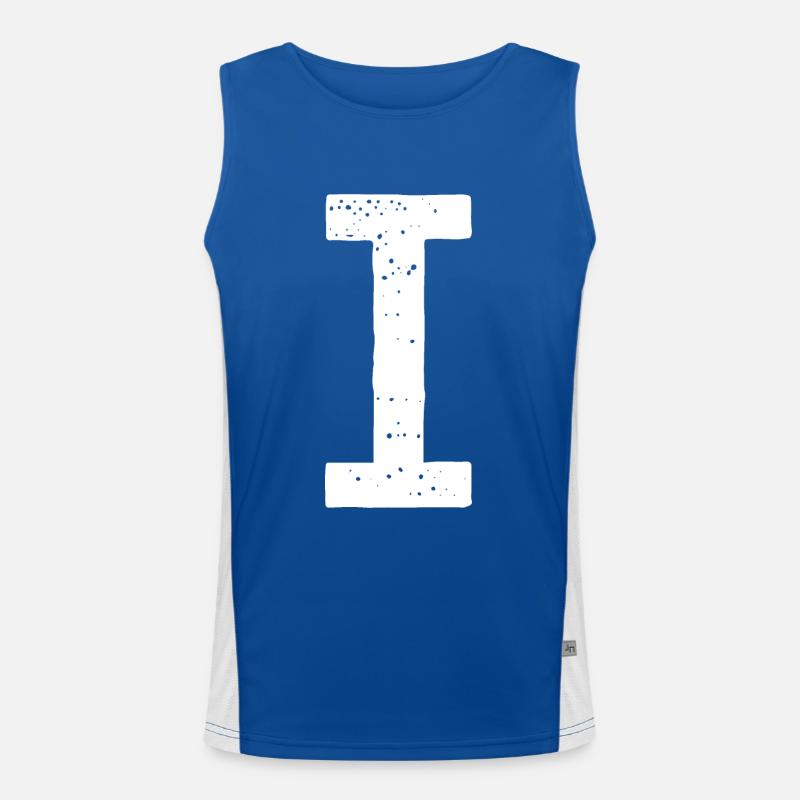 I Letter Men's Functional Contrast Tank Top 