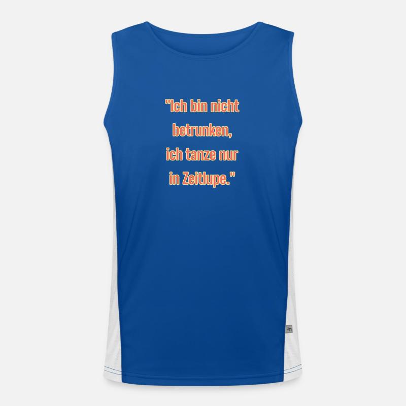 "Ich bin nicht betrunken... Funktionelles Kontrast-Tank Top für Männer 