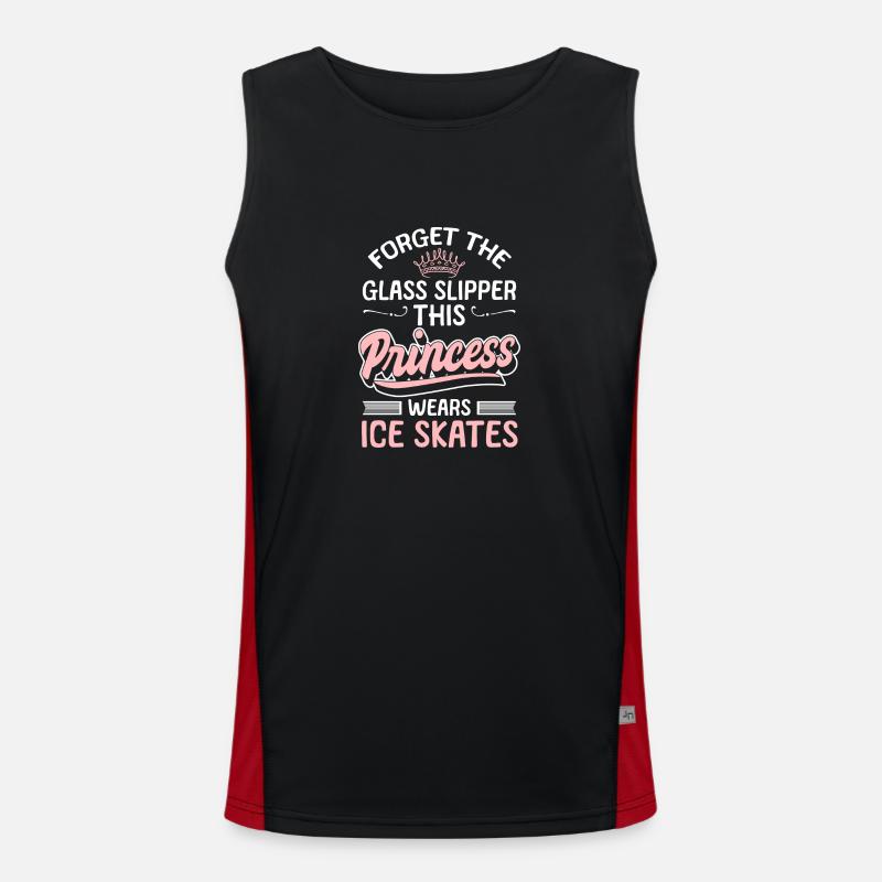 Schlittschuh Eis Sport Eisbahn Funktionelles Kontrast-Tank Top für Männer 