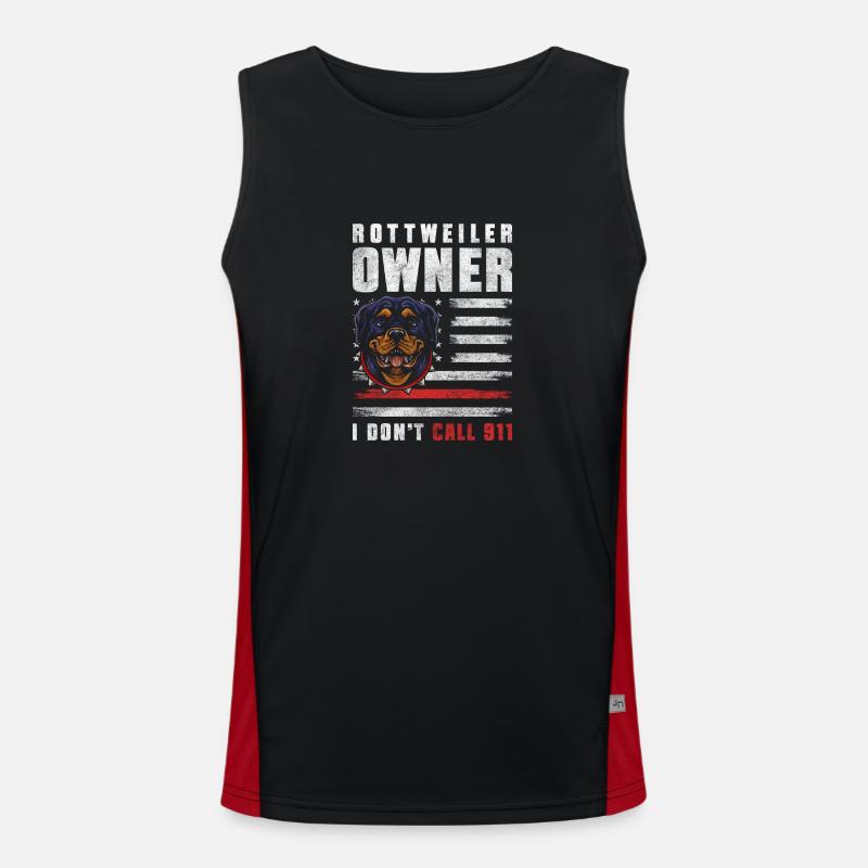 Hund Loyal Herrchen Gassi Funktionelles Kontrast-Tank Top für Männer 