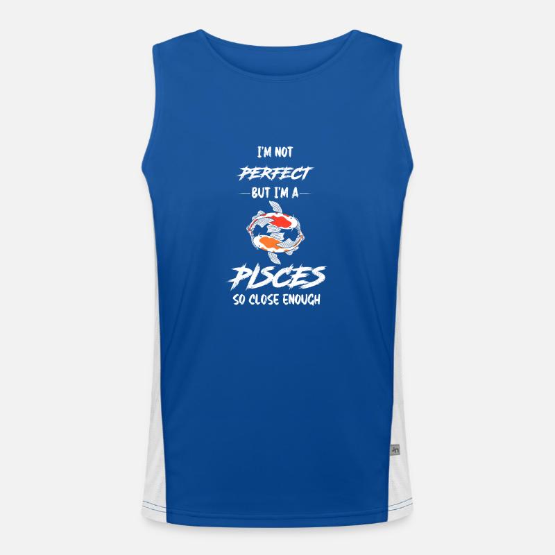 Sternzeichen Fische Funktionelles Kontrast-Tank Top für Männer 
