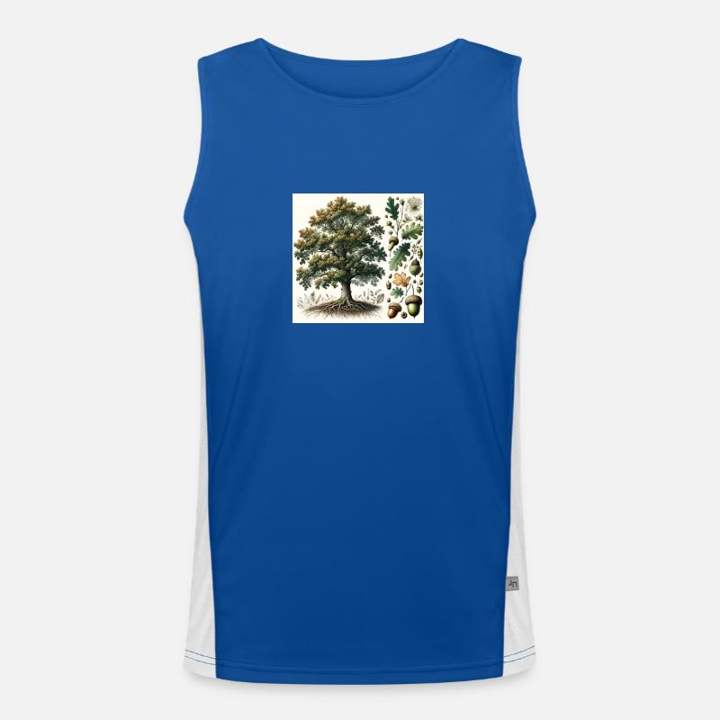 Eiche Botanik Funktionelles Kontrast-Tank Top für Männer 
