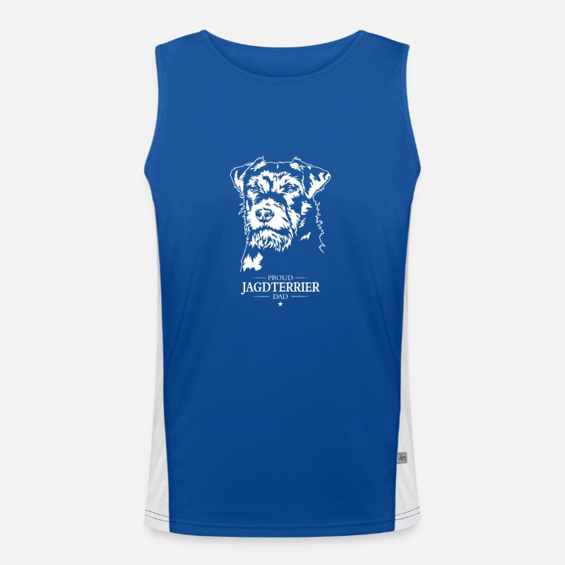 Jagdterrier Dad Hunde Hund Jagdhunde Wilsigns Funktionelles Kontrast-Tank Top für Männer 