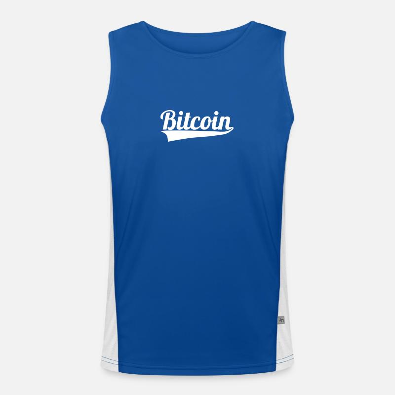 Lettrage Bitcoin Débardeur respirant contrasté Homme 