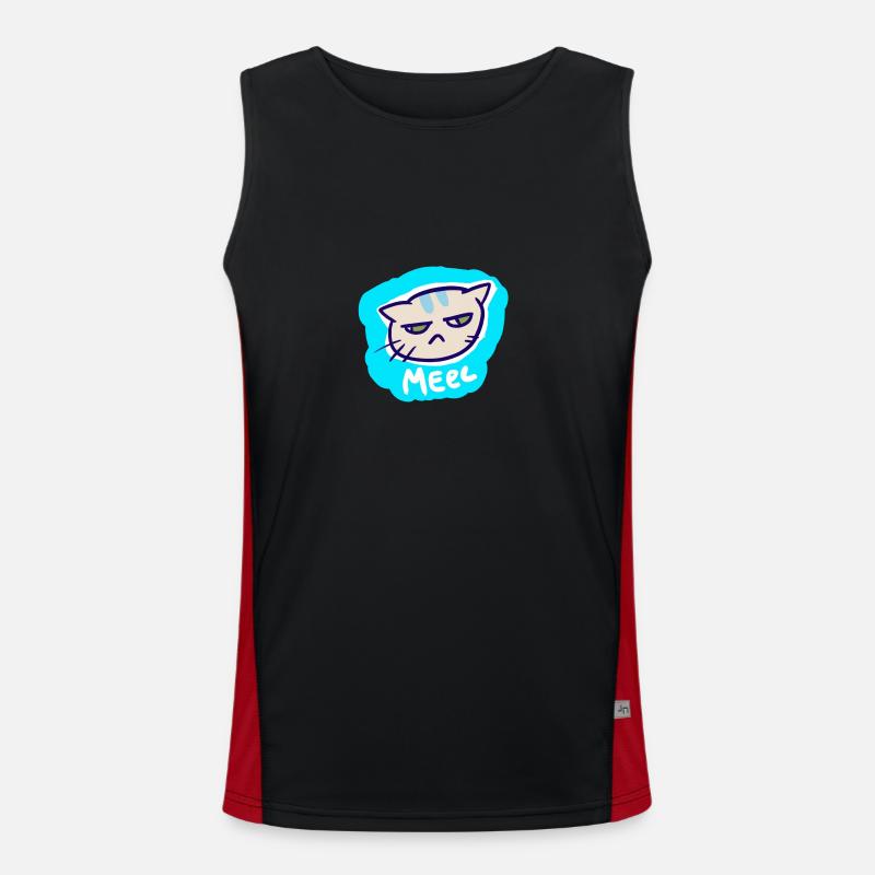 What's wrong with this cat? Men's Functional Contrast Tank Top 