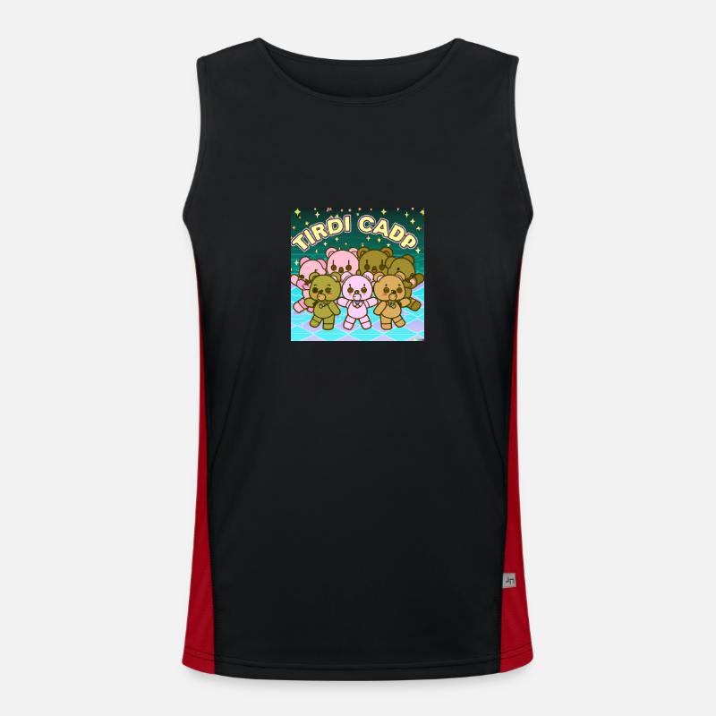 Teddy Bären Tanzen Funktionelles Kontrast-Tank Top für Männer 