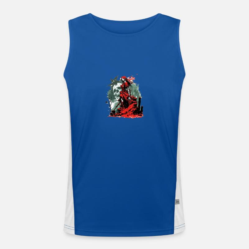 Rote Hexe Funktionelles Kontrast-Tank Top für Männer 