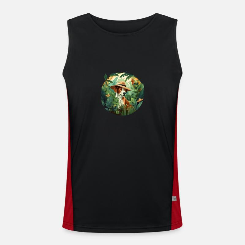 Der Hundeforscher Funktionelles Kontrast-Tank Top für Männer 