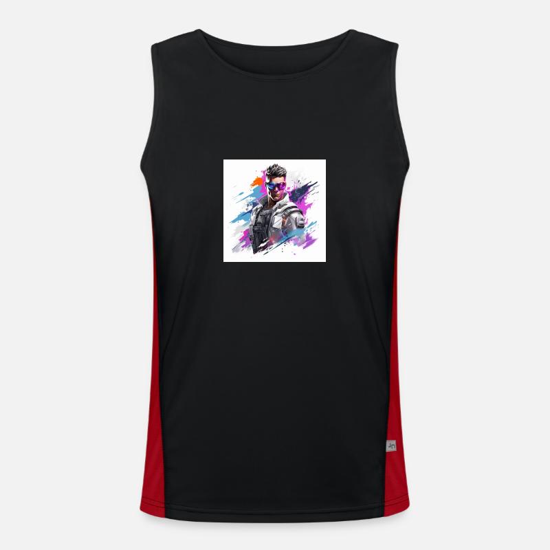 gaming art Funktionelles Kontrast-Tank Top für Männer 