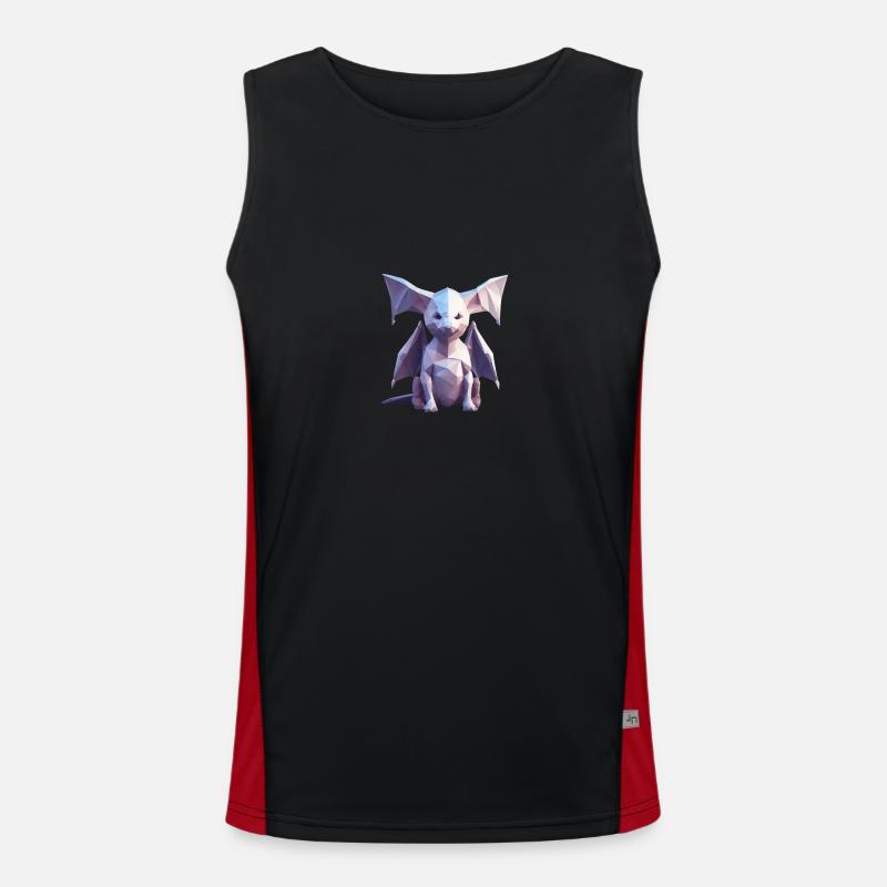 Fledermaus wie Statue Funktionelles Kontrast-Tank Top für Männer 