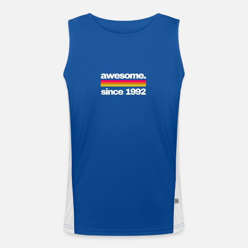 awesome since 1992 Funktionelles Kontrast-Tank Top für Männer 