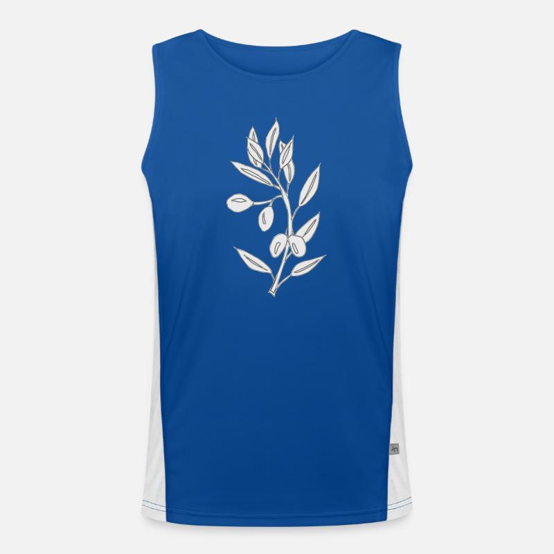 olive grau Funktionelles Kontrast-Tank Top für Männer 