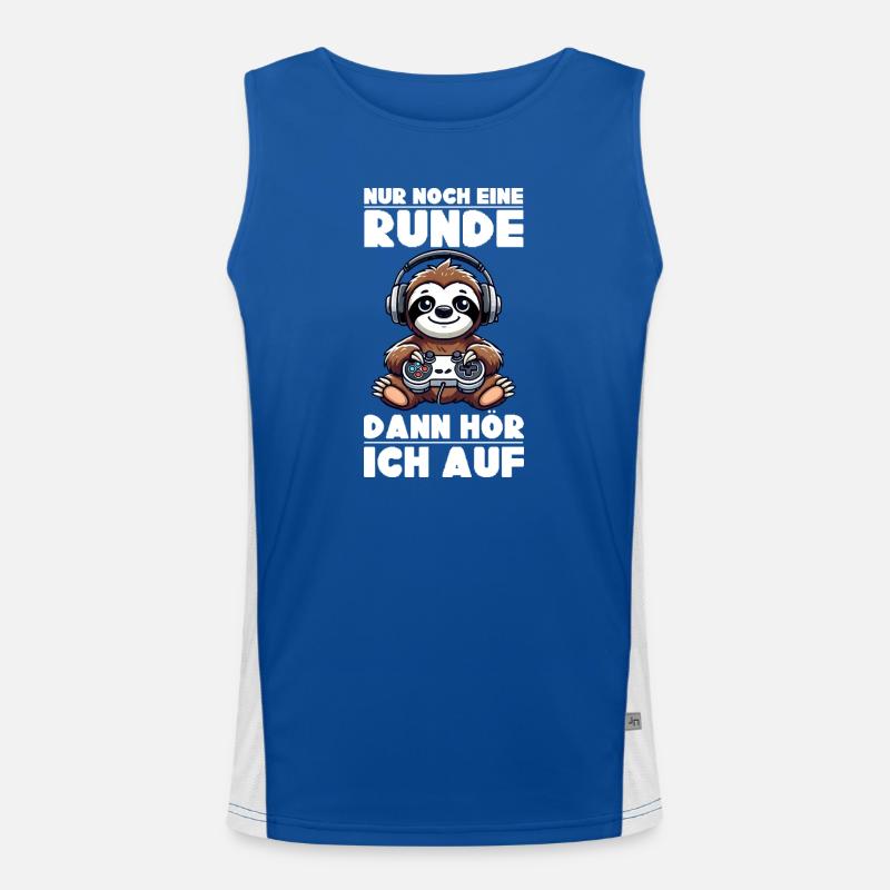 Nur Noch Eine Runde Dann Hör Ich Auf Faultier Funktionelles Kontrast-Tank Top für Männer 
