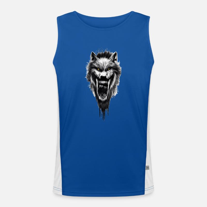 Werwolf gruselig Horror Funktionelles Kontrast-Tank Top für Männer 
