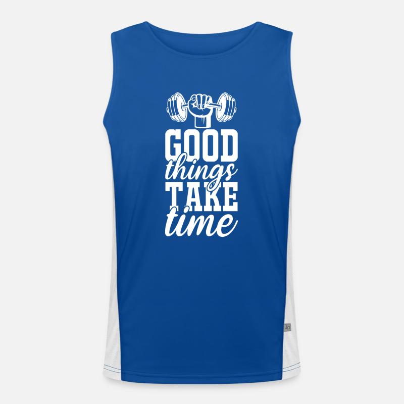 Good things take time - Men's Functional Contrast Tank Top 