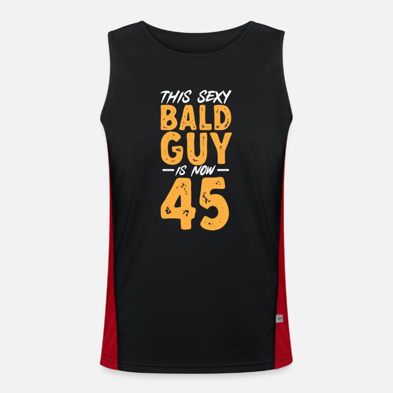 Bald Head Baldness Beard Bald Head Men's Functional Contrast Tank Top 