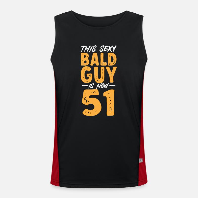 Bald Head Baldness Beard Bald Head Men's Functional Contrast Tank Top 