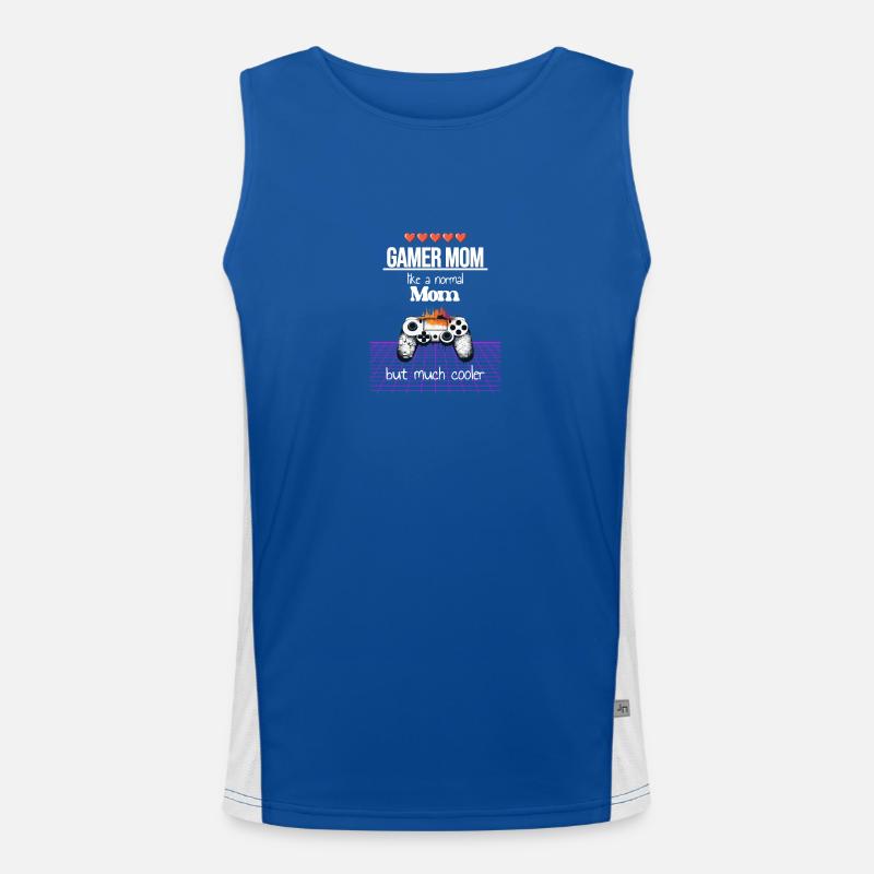 Beste Mama Gamer Mom Muttertag Geschenk Funktionelles Kontrast-Tank Top für Männer 