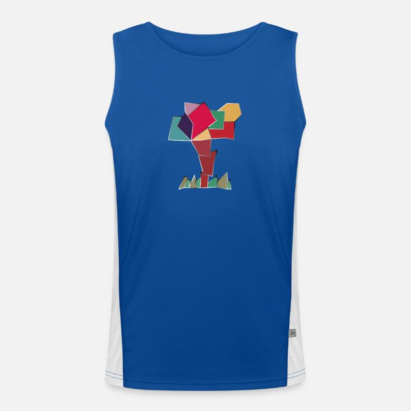 Glücklicher Baum Funktionelles Kontrast-Tank Top für Männer 